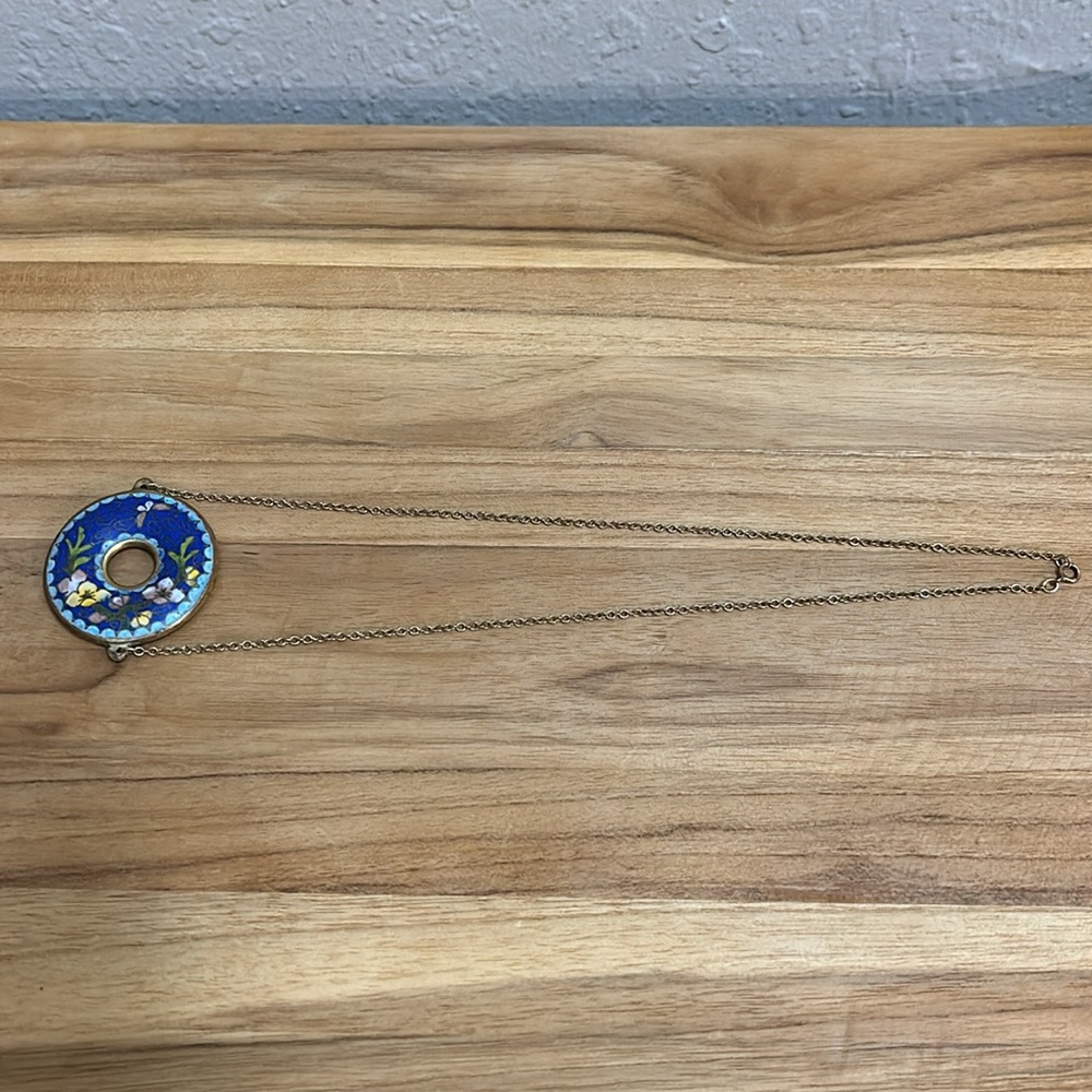 Vintage Cloisonné Necklace - Picture 3 of 3